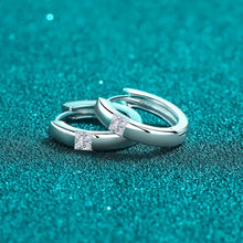 925 Sterling Silver Moissanite Huggie Earrings Earrings