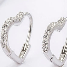 925 Serling Silver Zircon Heart Shape Earrings Earrings