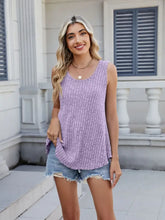 Ribbed Round Neck Tank Tanks & Camis
