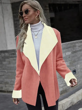 Open Front Long Sleeve Jacket Dusty Pink Woman Outerwear