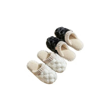Round Toe Flats Slippers White Woman Slippers
