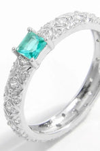 925 Sterling Silver Square Zircon Ring Rings