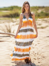 Tie-Dye Halter Neck Dress Woman Maxi Dress