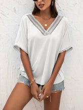Ivy Lane Lace Detail V-Neck T-Shirt Woman T Shirts