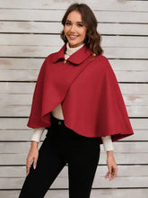 Collared Neck Cropped Cape Woman Outerwear