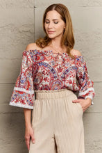 Perfee Off Shoulder Bohemian Style Blouse Multicolor Woman Blouses