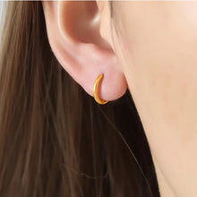 18K Gold-Plated Huggie Earrings Earrings