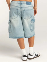 Mid-Rise Waist Denim Shorts with Pockets Denim Shorts