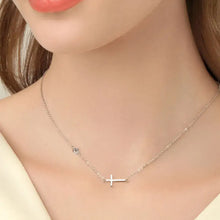 Cross 925 Sterling Silver Moissanite Necklace Fine Jewelry
