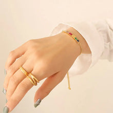 Contrast Zircon Titanium Steel Bracelet Bracelets