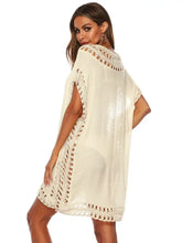Bohemian Crochet Trim Beach Cover Up Dress Swimwear Cover-Ups