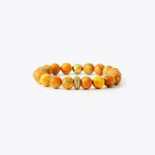 Natural Stone Beaded Bracelet Tangerine One Size Necklaces