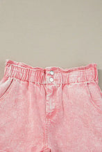 Paperbag Waist Denim Shorts Denim Shorts