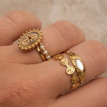 3 Piece 18K Gold-Plated Ring Gold One Size Rings