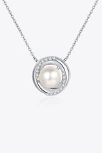 Moissanite Pearl Rhodium-Plated Necklace Silver One Size Necklaces