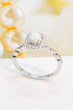 925 Sterling Silver Inlaid Opal Ring Rings