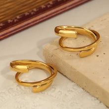 Titanium Steel Layered Wrap Ring Fashion Jewelry