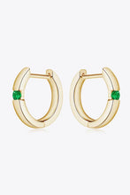Lab-Grown Emerald Earrings Gold One Size Earrings