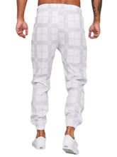 Men's Plus Size Plaid Drawstring Pants Woman Sweatpants