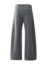 Men's High Waist Pleated Curved Pants Woman Sweatpants