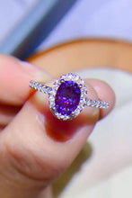 925 Sterling Silver 1 Carat Purple Moissanite Ring Rings