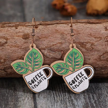 Wooden Alloy Dangle Earrings Earrings