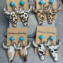 Bull Shape Turquoise Dangle Earrings Earrings
