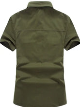 Men's Plus Size Collared Neck Short Sleeve Shirt Mens Tops