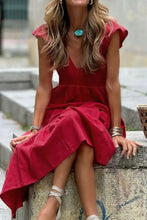 Smocked Tiered Cap Sleeve Maxi Dress Woman Maxi Dress