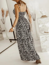 Leopard Print Spaghetti Strap Summer Maxi Dress Woman Maxi Dress