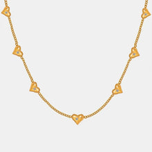 Titanium Steel Zircon Heart Necklace Necklaces
