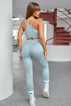Tank Cropped Active Top and Pants Set Woman Activewear