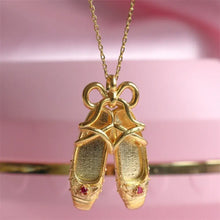Copper Ballet Shoe Pendant Necklace Gold One Size Necklaces