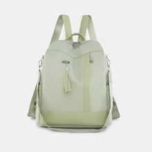 Tassel Oxford Cloth Backpack Bag Light Green One Size Backpacks