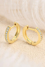 Inlaid Moissanite Hoop Earrings Earrings