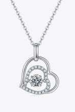 Moissanite Heart Pendant Necklace Silver One Size Necklaces
