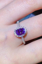 925 Sterling Silver 1 Carat Purple Moissanite Ring Rings