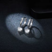 1 Carat Moissanite 925 Sterling Silver Heart Earrings Earrings