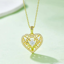 Moissanite 925 Sterling Silver Heart Shape Necklace Necklaces