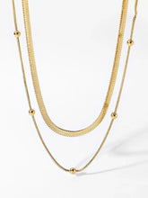 18K Gold-Plated Stainless Steel Layered Snake Chain Necklace Necklaces