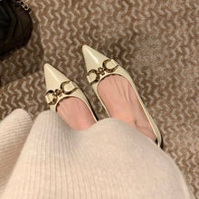 Point Toe Block Heels Slip-Ons Woman Loafers