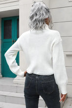 Turtleneck Dropped Shoulder Sweater Sweater Pullovers