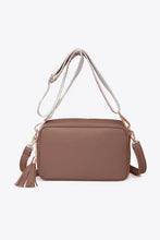 PU Leather Tassel Crossbody Bag Pink One Size Handbags