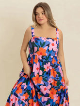 Plus Size Printed Square Neck Cami Dress Casual Dresses