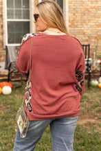 Plus Size Geometric Round Neck Long Sleeve Sweatshirt Woman Sweatshirts