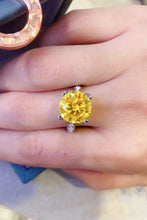 5 Carat Moissanite 925 Sterling Silver Ring in Banana Yellow Yellow Rings
