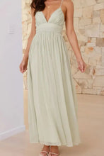 Ruched V-Neck Cami Dress Light Green Casual Dresses