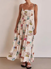 Smocked Square Neck Cami Dress Multicolor Casual Dresses