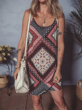 Geometric Paisley Print Cami Mini Dress Woman Casual Dress