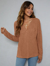 Dropped Shoulder High-Low Waffle-Knit Top Woman Blouses